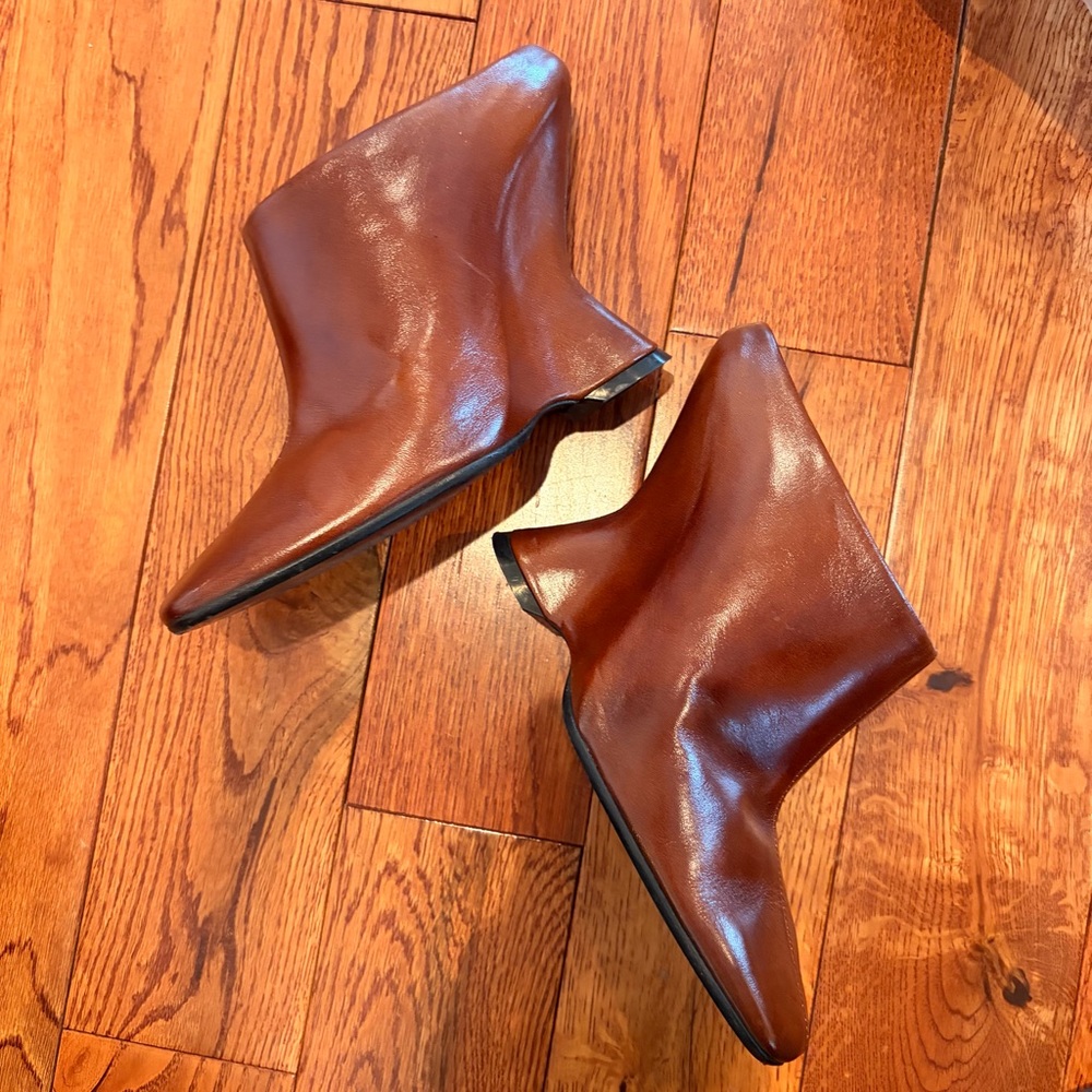 Dries Van Noten Brown Leather Mules - Picture 2 of 14